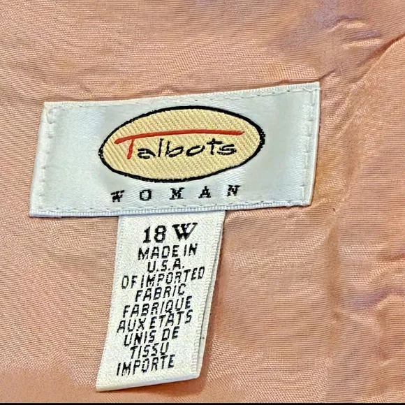 Talbots Tweed Sleeveless Sheath Dress Pink  Womens 18W Plus Size Preppy Career - Picture 3 of 13